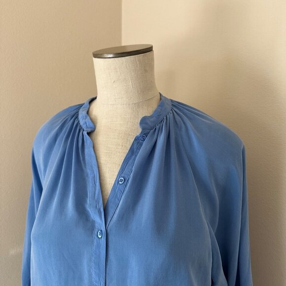 Maje Lua Collarless Blouse Womens Size 1 US S Clean Girl Aesthetic Office Top - Picture 5 of 8